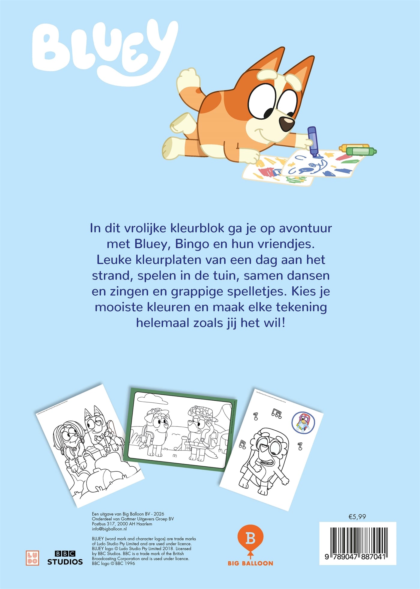 Bluey's kleurblok