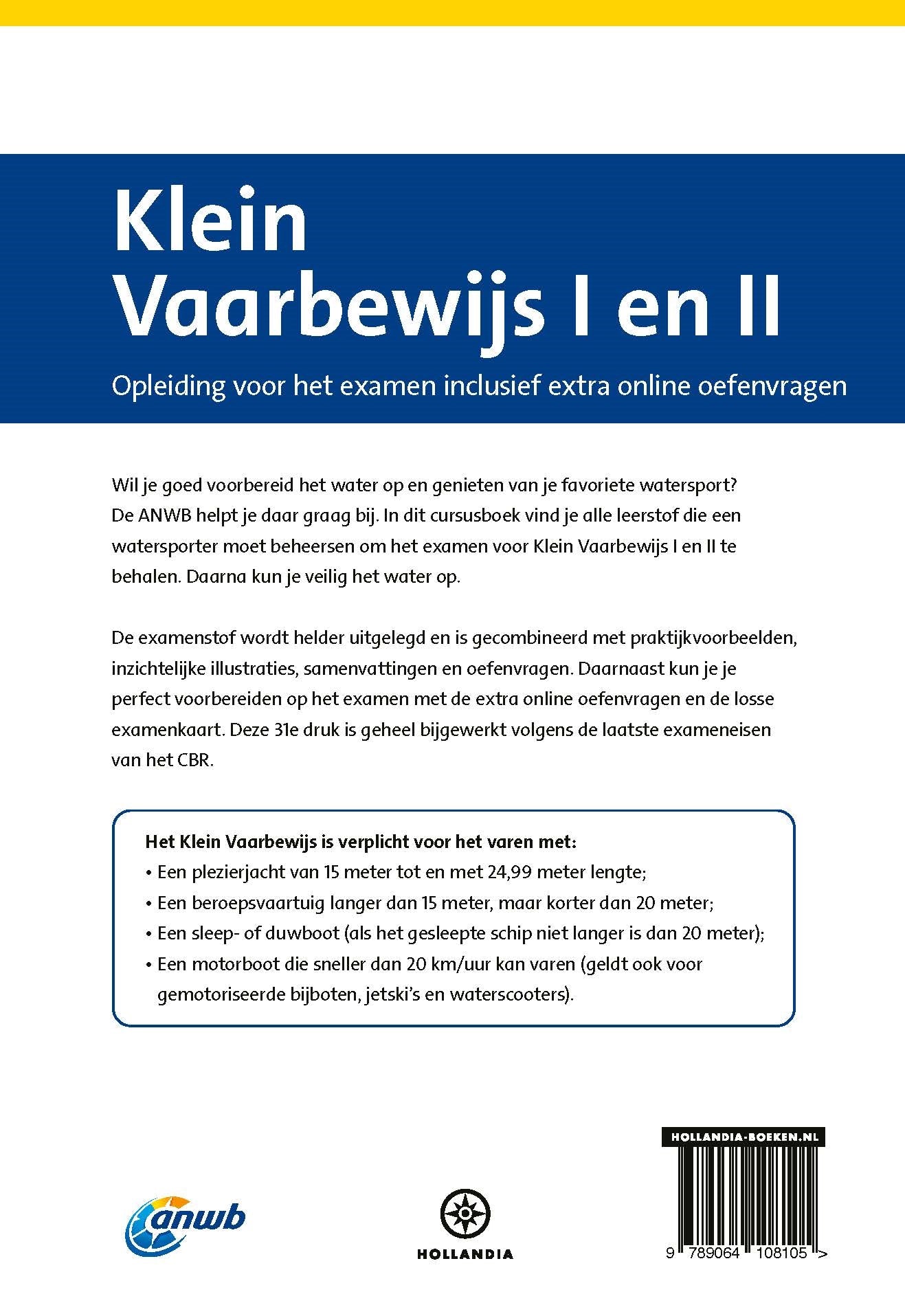 ANWB Cursusboek Klein Vaarbewijs I en II
